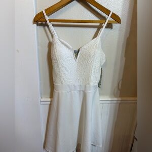 NWT Almost Famous White Lace Dress